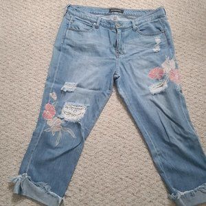 Liverpool  distressed cropped boyfriend Jeans